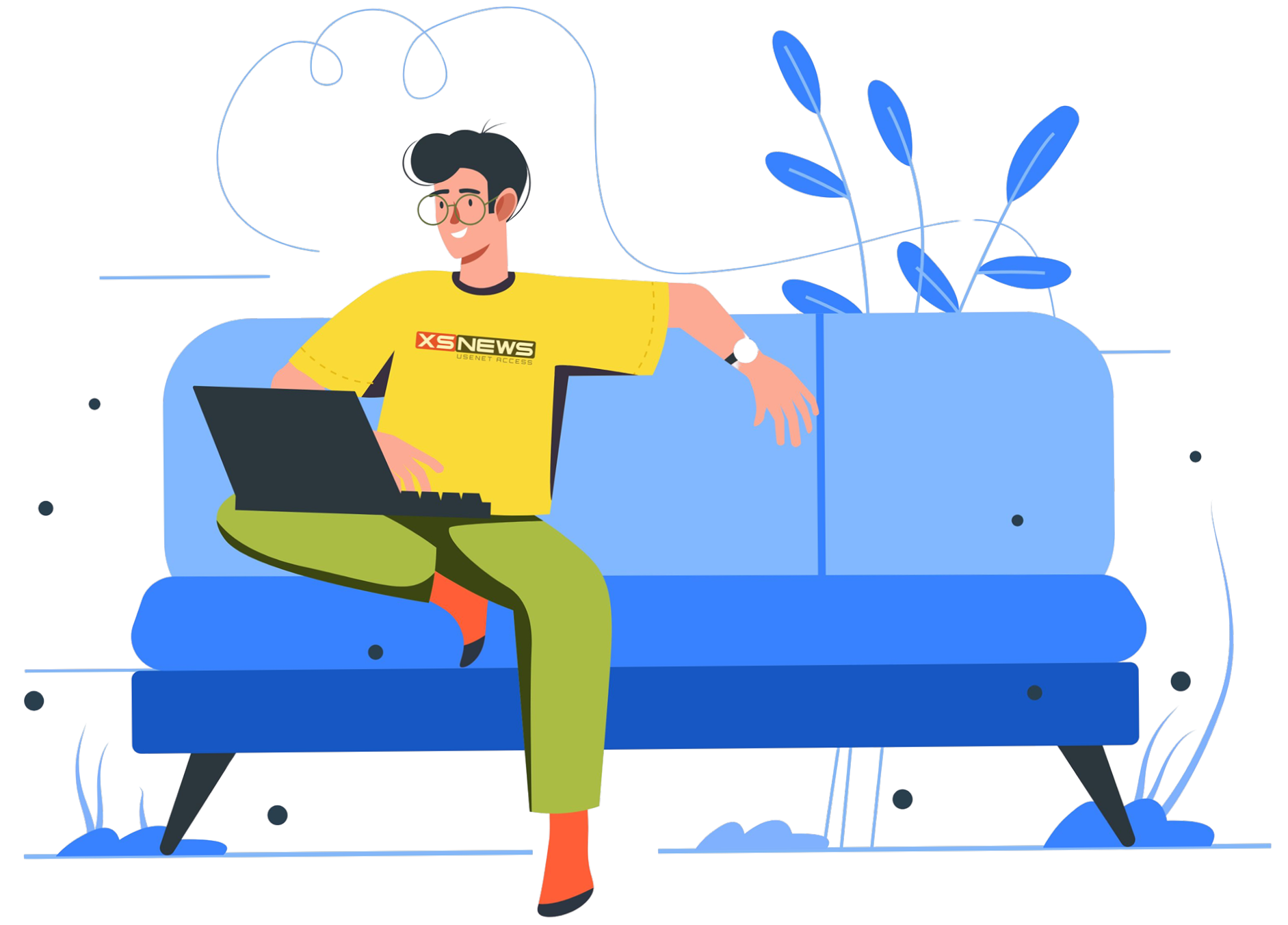 Une impression illustrée du fonctionnement de Usenet